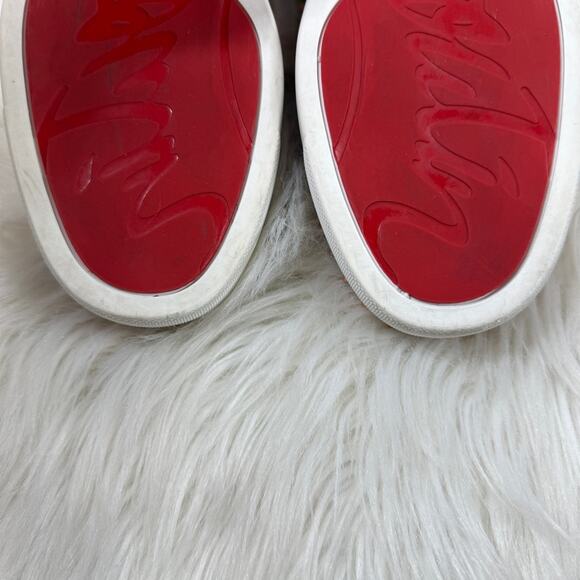 EUC • Christian‎ Louboutin PIK BOAT Quilted Floral Tissu Spike Sneaker Size: 37 - Picture 8 of 11